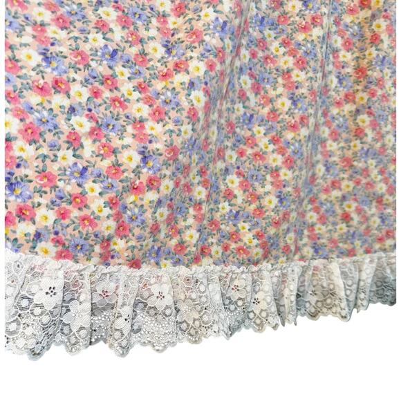 NWT La February Ditzy Floral Baby Doll Dress Small Lace Trim Pink Cottagecore - Picture 6 of 12